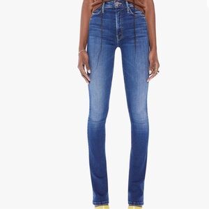 MOTHER High Waisted Runaway Jeans - change is in the air blue